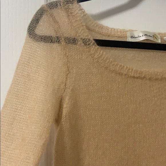 Vintage sheer blush sweater - Picture 2 of 4